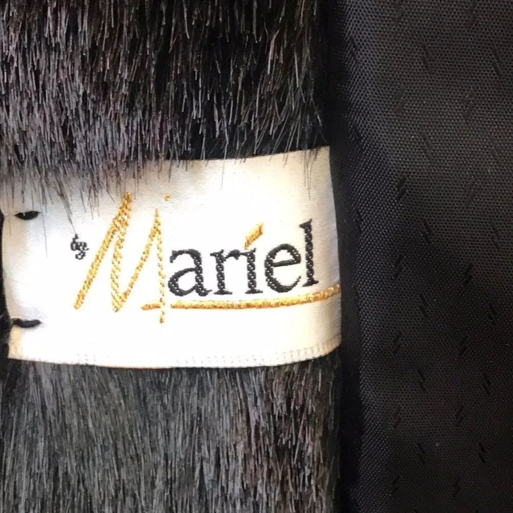 Mariel Faux For Coat  Large Vintage Black - Picture 6 of 14